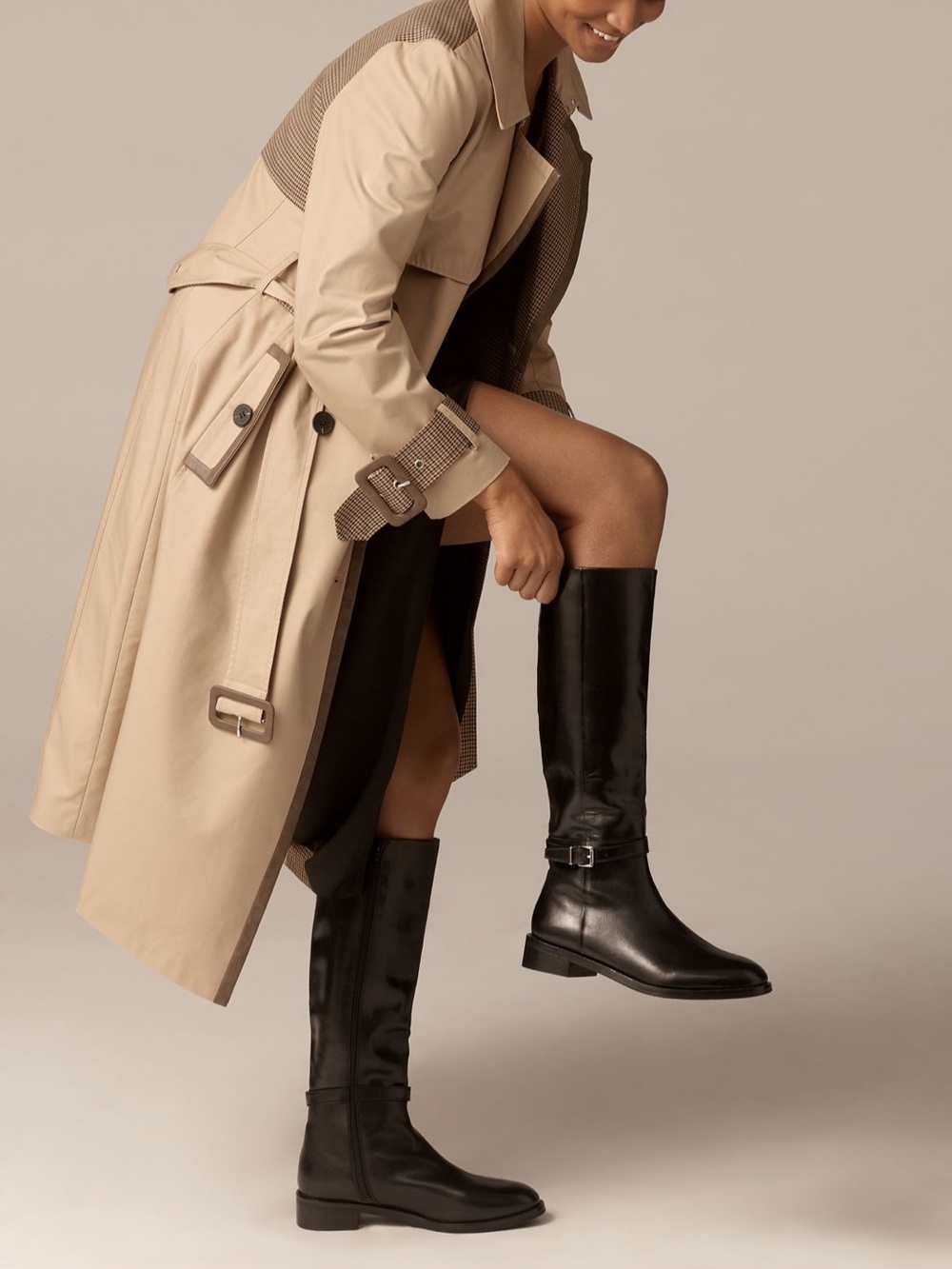 Anthropologie Maeve Buckle Strap Riding Boots
